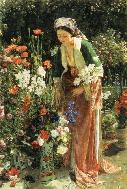 John Frederick Lewis In  the Bey-s Garden oil painting picture